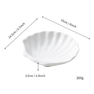 Plateau de rangement en céramique personnalisé, blanc, en forme d'éventail, pour montres, colliers, bagues, organiseurs - Product Image 3