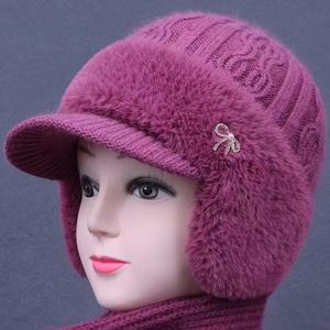 Nouvelle casquette tricotée unisexe automne-hiver, chaude et décontractée, avec doublure en velours épais, protection des oreilles, motif camouflage à carreaux et nœuds, pour la plage et les affaires - Product Image 3