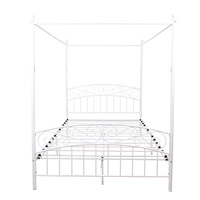 Marco de cama de plataforma de metal para dormitorio principal, marco de cama de hierro forjado, marco de camas de metal individual plegable
