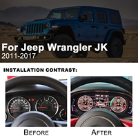 Accessoires intérieurs de voiture NaviHua, système Linux, compteur numérique, compteur de vitesse automatique, cockpit virtuel pour Jeep Wrangler JK 2011-2017
