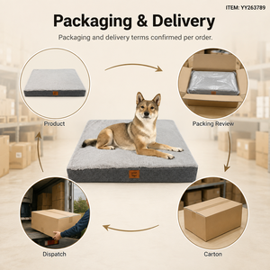 Lit orthopédique pour chien Yangyangpet <span class=keywords><strong>Etrip</strong></span>, rembourrage en coton, luxe durable, respirant, housse amovible lavable, canapé-lit pour grands chiens - Product Image 2