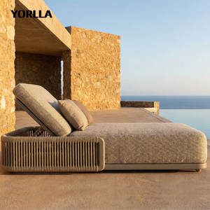 Chaise longue de piscine haut de gamme pour hôtel, mobilier de patio en tissu imperméable pour villa - Product Image 4