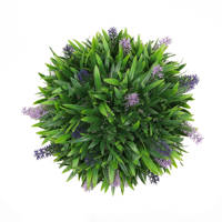 Boules de fleurs artificielles suspendues de luxe pour jardin, boules de fleurs en plastique, boules de topiaire, lavande artificielle, résistantes à l'eau et aux intempéries