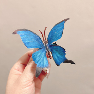 Wholesale Gradient Butterfly Hair Clip Unisex Fabric with Sweet Style Daily Use - Product Image 4