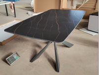 Tables de salle à manger Design moderne avec métal, prix usine Alibaba