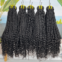 Lots de Cheveux Humains Bouclés Pixie Double Drawn en Gros, Cheveux Bruts Indiens Alignés Naturellement, Extensions de Cheveux Vierges