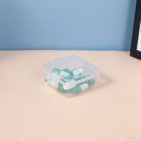 Mini boîte carrée en plastique PP de 4.5cm, emballage siamois, boîte à bijoux transparente avec crochet, vente en gros