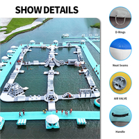 Parc aquatique gonflable en PVC flottant pour parcours d'obstacles sur lac ou mer, capacité de 500 kg, peut accueillir plus de 10 passagers