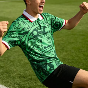 Más Estilos Disponibles, Jersey de Fútbol Americano con Cuello a Rayas Negras para Mujer, Camiseta Deportiva Transpirable de Poliéster para Entrenamiento, México - Product Image 4