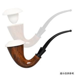 Ceramic Pipe Bowl With Curved Surface And Concave Design For Smoking Pipes - Product Image 5