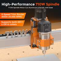 Machine de fraisage CNC LUNYEE 8080 Pro Max pour le travail du bois, zone de travail 800x800x100mm, moteur 710W et rail linéaire