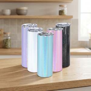 USA Stock Stainless Steel 20oz Glitter Vacuum Insulated Double Wall Tumbler with Lid and Straw - Product Image 3