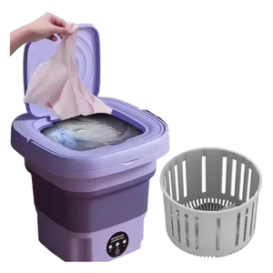 Machine à laver mini portable pliable pour la maison, stérilisation à la lumière bleue, essoreuse, pour vêtements de bébé - Vente en gros usine - Product Image 1