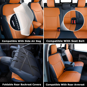 Fundas de Asiento de Coche de Cuero Sintético para Todas las Estaciones para Ford, Fundas de Asiento de Lujo, la Mejor Opción para Clubes de Camionetas y Miembros de la Comunidad Todoterreno - Product Image 4