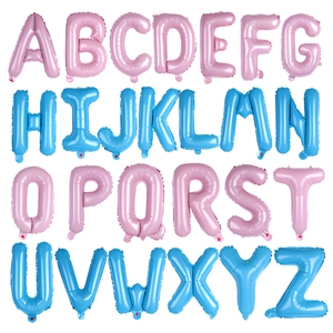 Globos de Letras de Aluminio de 16 Pulgadas en Rosa Perla, Azul Caramelo, Rosa Claro, Rosa Antiguo, Azul Bebé, Letras de la A a la Z, Decoración para Fiestas - Product Image 1