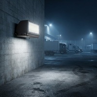 Projecteur mural LED commercial 120W, 130LM/W, homologué ETL, éclairage LED extérieur pour bâtiments, 100-277V, 5000K, luminaire mural industriel