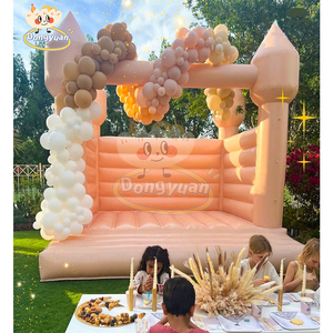 Thương mại trắng Macaron đám cưới Inflatable lâu đài cho người lớn và trẻ em thời trang <span class=keywords><strong>bouncy</strong></span> giường cho thuê cho các bên - Product Image 6