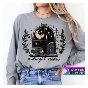 Custom Heat Press Book Stickers DTF Print t Shirt Clothing Heat Transfer Fabric Dtf Transfers Designs for Reader - Product Image 1