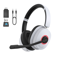 Casque de jeu sans fil avec micro ENC, double connexion 2.4G et faible latence, design supra-auriculaire pour PC, PS4, PS5, XBOX, Switch