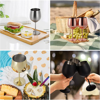 Gobelet à vin en aluminium jetable de couleur personnalisée, 500 ml, verres à vin rouge en aluminium recyclable