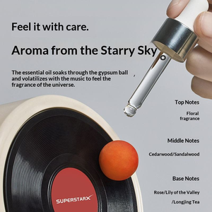 Enceinte <span class=keywords><strong>Bluetooth</strong></span> vintage style tourne-disque - Audio portable avec carte TF et diffuseur d'aromathérapie - Product Image 6