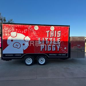 Camion de restauration mobile carré personnalisé, caravane, remorque à pizza, camion de cuisine avec cuisine complète - Product Image 3