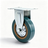 Roue pivotante fixe en PVC gris, roue rigide galvanisée légère, roue silencieuse résistante à l'usure pour chariot de meubles et armoire