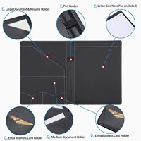 Goldpad — portefeuille en cuir, porte-cartes de visite, tampon d'écriture, pour dossiers personnalisés