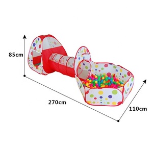 Colorful Spot Large 3 in 1 Tunnel Teepee <strong>Tent</strong> Foldable Baby <strong>Ball</strong> Pits Indoor Kids Playhouse - Product Image 3