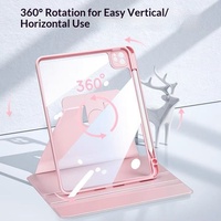 Étui de protection pour tablette iPad Pro 11 pouces, modèle 2025, pliable en trois, rotatif à 720°, avec emplacement pour stylet, compatible avec les coques Air8/A7