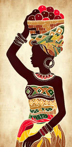 Quadro su tela moderno e vivace con stampa artistica di cultura etnica africana dorata, poster artistico, quadro decorativo da parete - Product Image 5