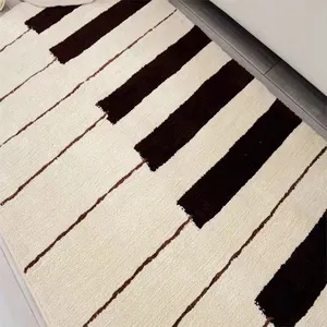 Unique Piano Striped Microfiber Water Absorbent Bathroom Mats Front Door Mat Carpet Floor Rug