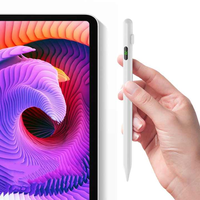 Stylet en aluminium personnalisé avec logo, détection de mouvement de la paume, capteur d'inclinaison, affichage numérique de la puissance, pointe remplaçable, magnétique, capacitif actif pour iPad