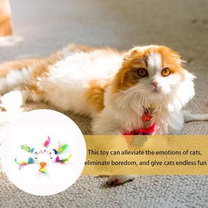 Jouets interactifs pour chats à prix d'usine, petite souris de chasse pour chat, jouets à plumes colorées, jouets à mâcher pour chiens ou chats - Product Image 5
