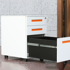 Vente flash : Armoire <span class=keywords><strong>à</strong></span> dossiers mobile moderne, autoportante, verrouillable, en acier inoxydable, avec 3 tiroirs, pour le rangement <span class=keywords><strong>à</strong></span> domicile ou au bureau - Product Image 1