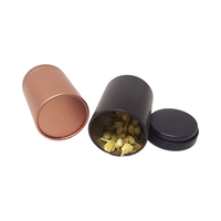 Boîte en métal ronde vide personnalisée blanche et noire, boîte cadeau de luxe, boîte à thé hermétique pour poudre de matcha, café, collations, bonbons, qualité alimentaire