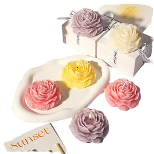 Vela Aromática con Forma de Flor de Peonía, Regalo Creativo para el Día de la Mujer, San Valentín, Navidad - <span class=keywords><strong>Cera</strong></span> de Soya - Product Image 1