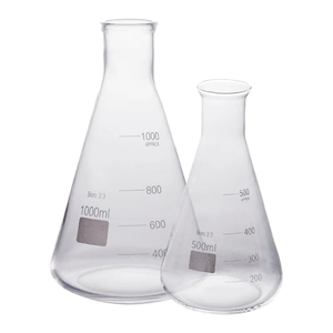 Verrerie de laboratoire de chimie, fiole Erlenmeyer graduée en verre borosilicate de 50 ml - Product Image 2