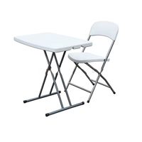 Höhenverstellbarer Moderner Kunststoff-Klapptisch - Garten Camping Picknick & Büronutzung Faltbarer Kommerzieller Bürotisch