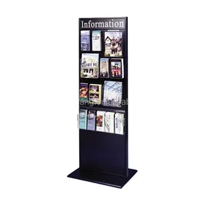 MXJ025 wooden greeting card display stands / brouchre stand rack / magazine display shelf