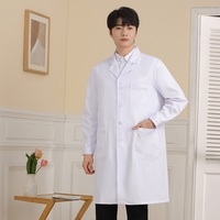 Blouse de laboratoire personnalisable, blouse de laboratoire blanche de haute qualité, blouse de médecin réglable, uniforme médical pour hôpital et laboratoire