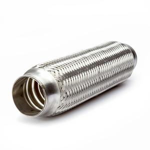 Universal 45X260mm Soudage Double <span class=keywords><strong>Tresse</strong></span> SS201Silencieux Flexible Soufflet Joint Tuyau D'<span class=keywords><strong>échappement</strong></span> Tuyau Flexible pour Voitures - Product Image 1