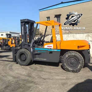 Chariot élévateur TCM FD100Z8 10 tonnes d'occasion, chariot élévateur japonais 10 tonnes, moteur Isuzu 6BG1, machine d'occasion, chariot élévateur à essence, 3000 mm, 10000 kg - Product Image 2