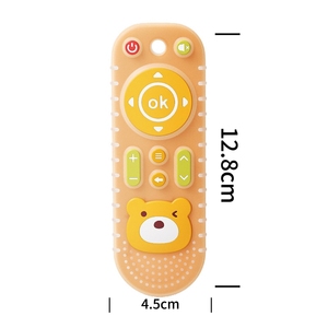 Offre Spéciale drôle de qualité alimentaire Silicone doux à mâcher réutilisable bébé anneau de dentition jouet hochet sucette TV télécommande <span class=keywords><strong>soulager</strong></span> <span class=keywords><strong>les</strong></span> <span class=keywords><strong>dents</strong></span> - Product Image 3