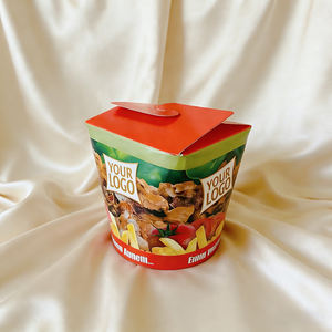 Emballages écologiques jetables pour la restauration rapide, boîtes à doner, <span class=keywords><strong>pâtes</strong></span>, nouilles, kebab avec impression de logo personnalisé sur papier carton - Product Image 6