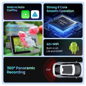 9 pulgadas 10 pulgadas Android13 coche estéreo 8Core Radio girar pantalla táctil para Universal Carplay navegación GPS BT WIFI 4G autorradio - Product Image 2