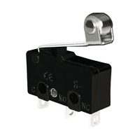 Mini Micro interrupteur NO/NC Micro interrupteurs 3A 5A 10A 250VAC Levier d'arc Action instantanée Type de levier long Type de levier à rouleau Micro-interrupteur