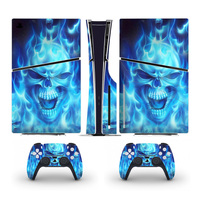 Autocollant pour PS5 Slim Digital Edition, ensemble complet de protection en vinyle, film adhésif pour console et manette PS5 Slim