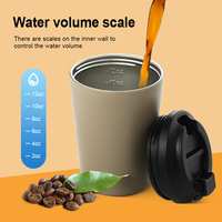 Conception de couvercle rabattable classique 8oz 12oz tasses réutilisables tasse à café isolée en acier inoxydable pour le marché du Moyen-Orient