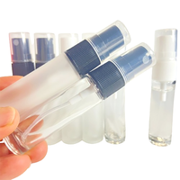 Botol Minyak Esensial Kaca Cetak Sablon Silkscreen dengan Tutup Sekrup, Semprotan Kabut Halus Silinder 10ml, Sampel Grosir Pabrik Mini Tester